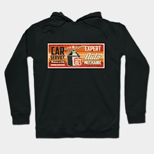 Auto Mechanic retro poster Hoodie